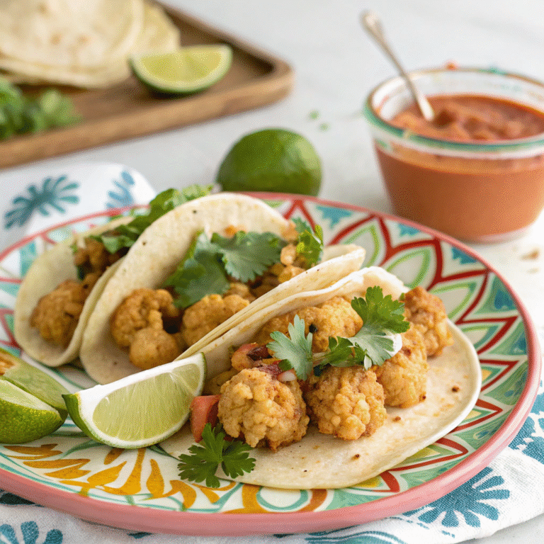 crispy cauliflower tacos