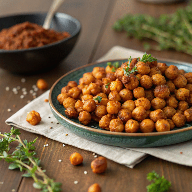 crispy smoky roasted chickpeas