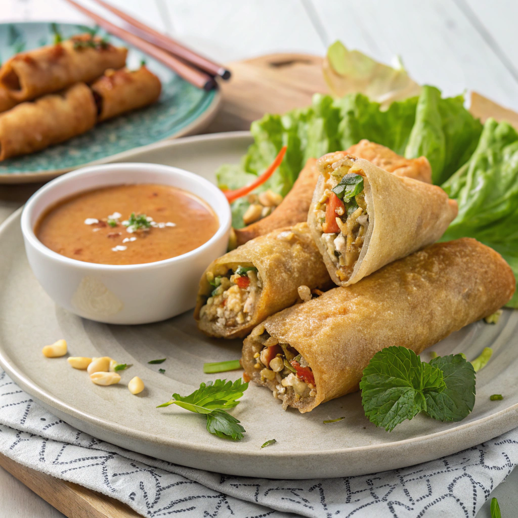 crispy vegetable spring rolls