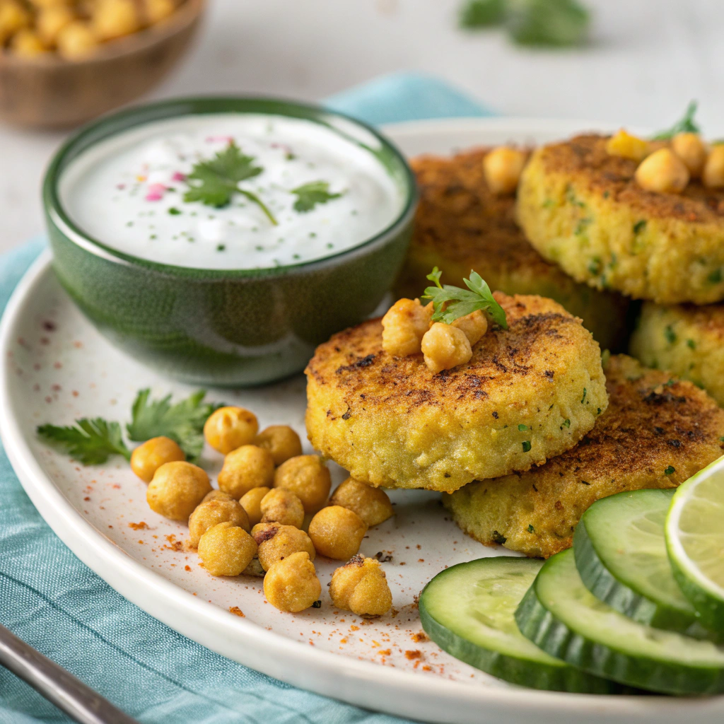 curried chickpea cakes