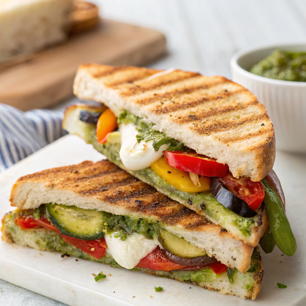 delicious grilled veggie panini