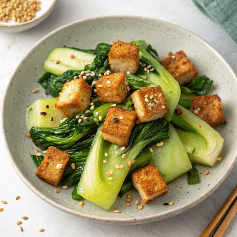 stir fried bok choy tofu