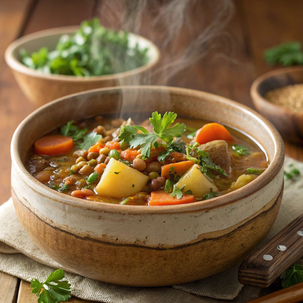 hearty lentil and vegetable stew