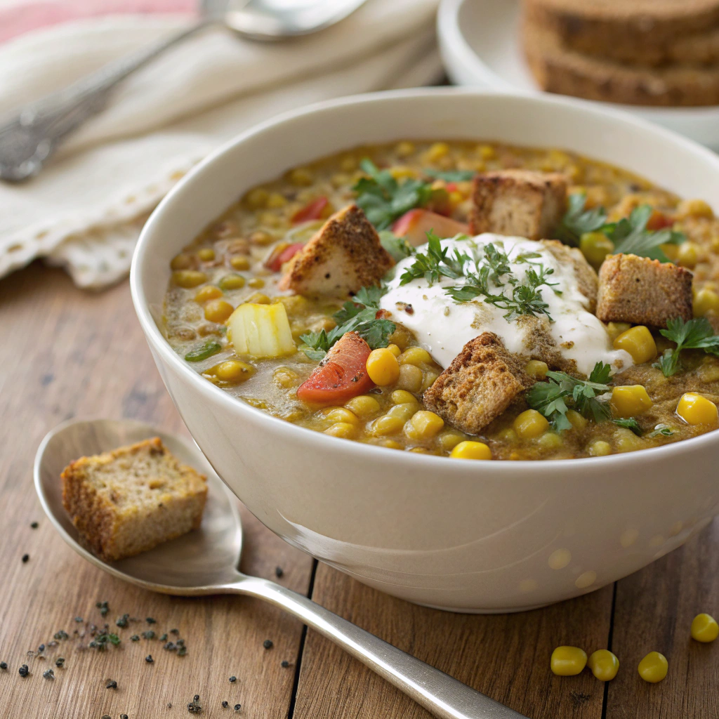 lentil sweetcorn chowder