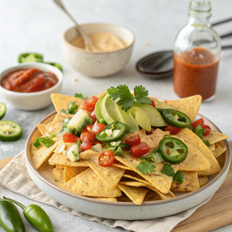 Loaded Vegan Nachos with Creamy Cashew Cheese
