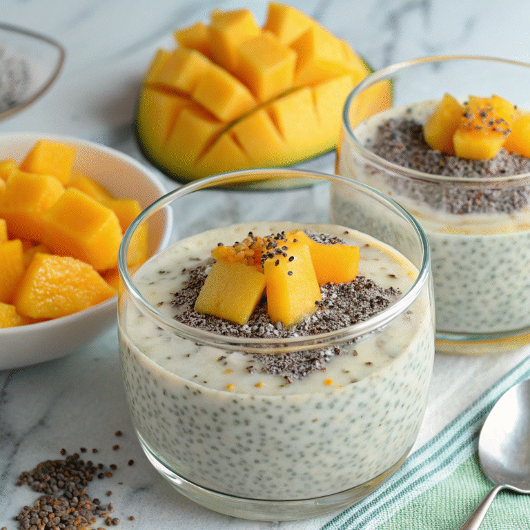 Protein-Packed Chia Pudding with Mango