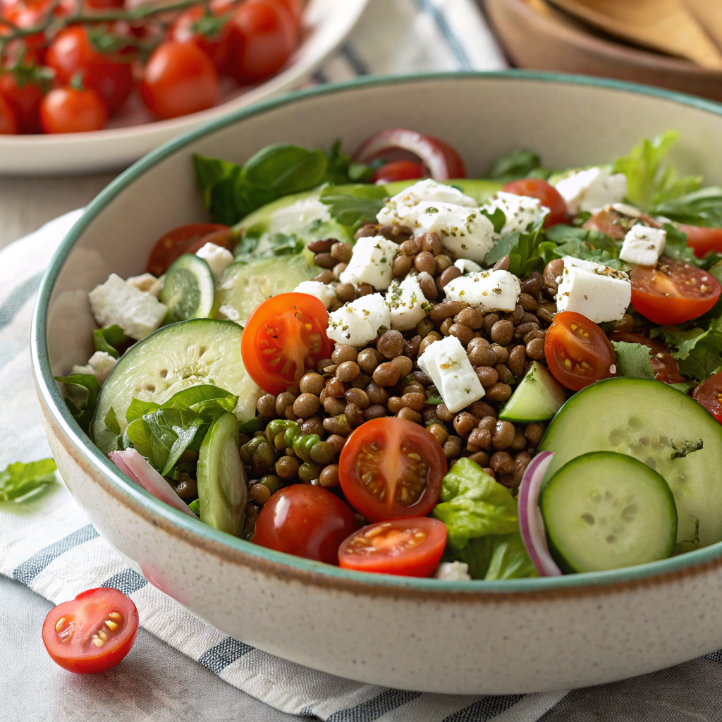  refreshing greek lentil salad
