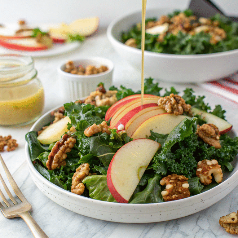 refreshing kale, apple, and walnut