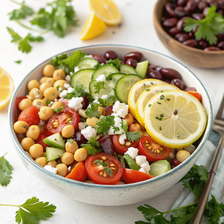 refreshing mediterranean chickpea salad