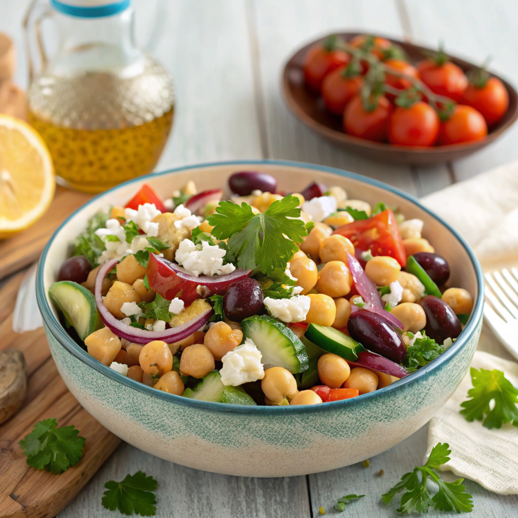 refreshing mediterranean chickpea salad