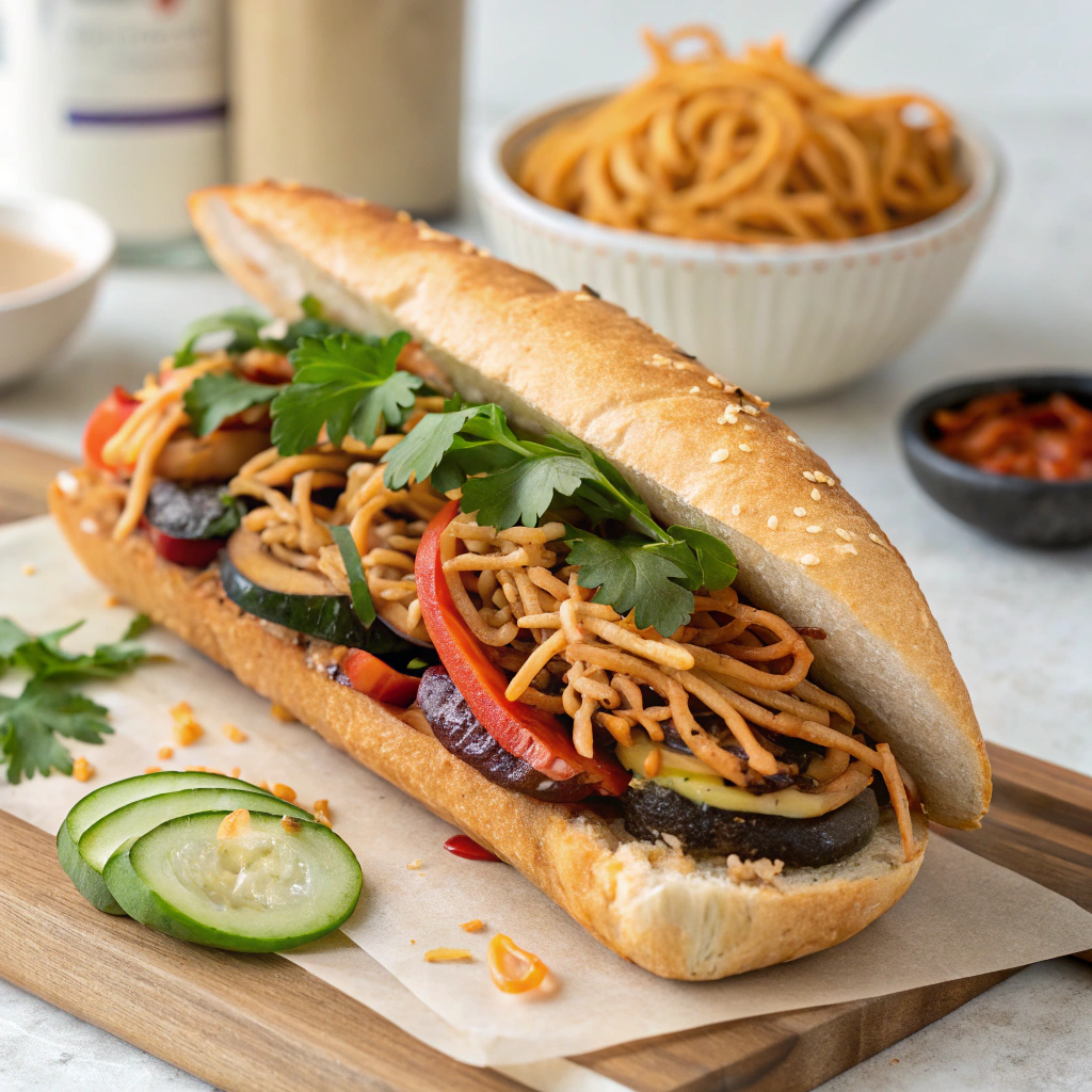 savory eggplant banh mi