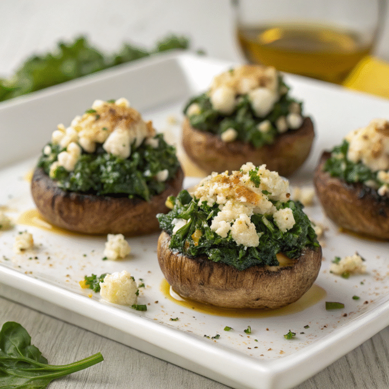 savory spinach and feta stuffed