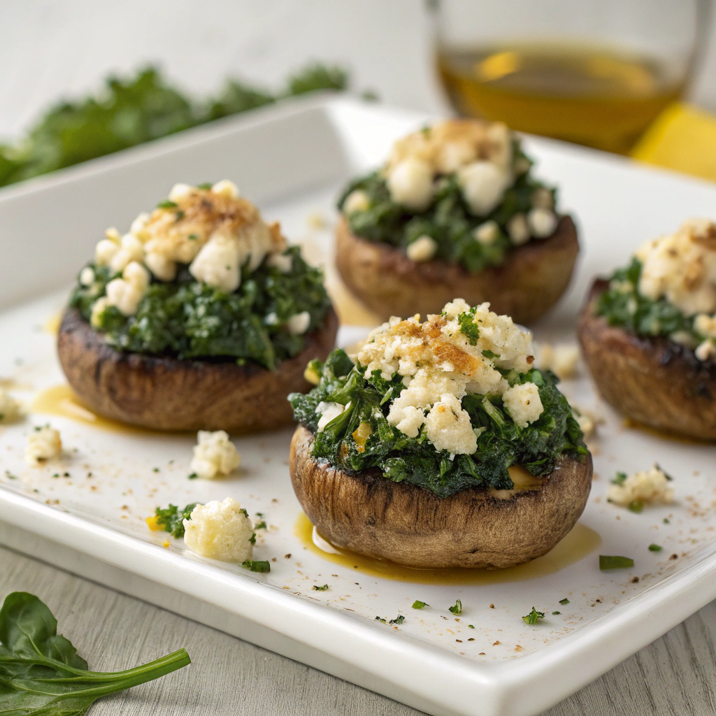 savory spinach and feta stuffed
