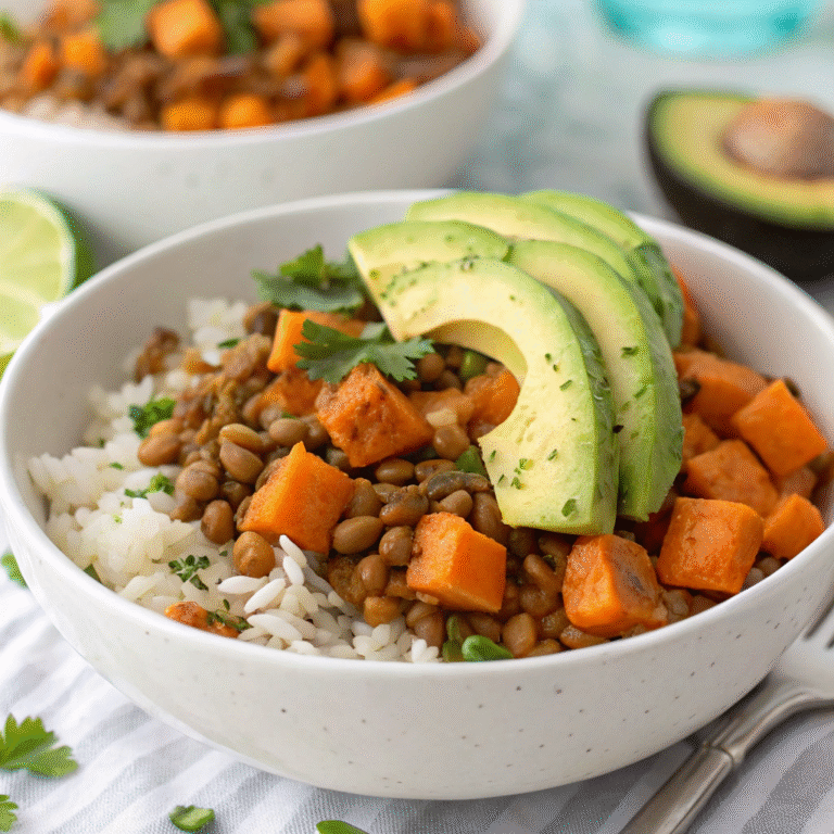 sweet potato lentil bowl