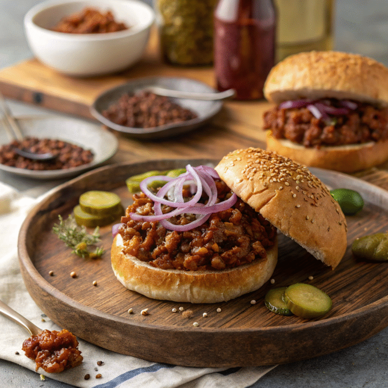 savory vegan sloppy joes