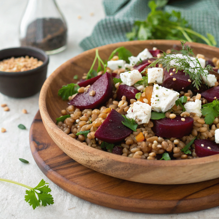 spelt beetroot salad