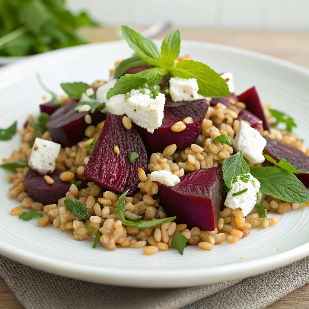 spelt beetroot salad