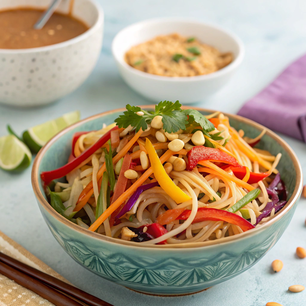 spicy peanut noodle salad