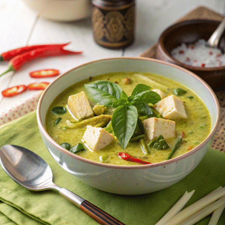spicy thai green curry soup
