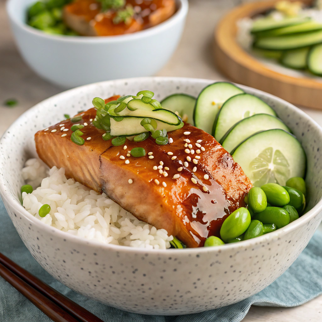 teriyaki salmon bowl