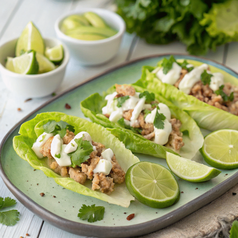 tuna avocado lettuce wraps