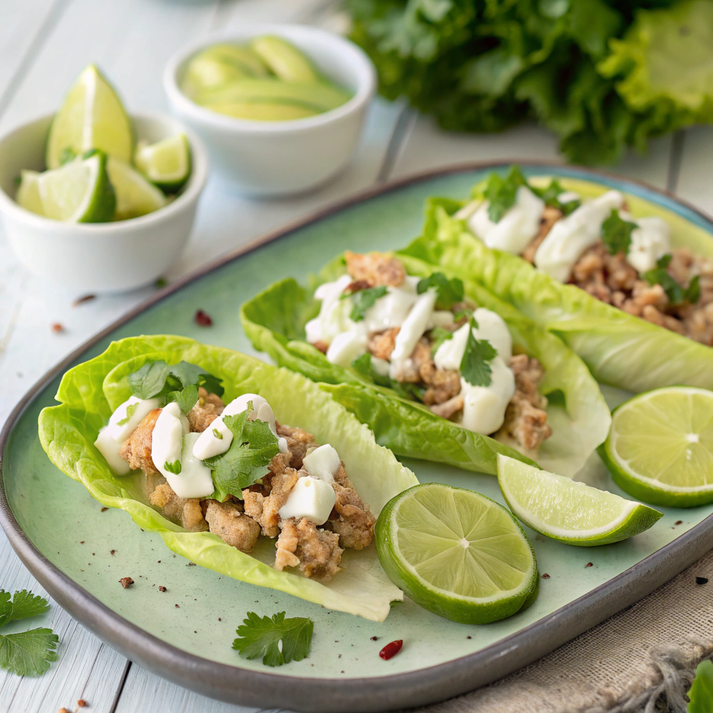 tuna avocado lettuce wraps