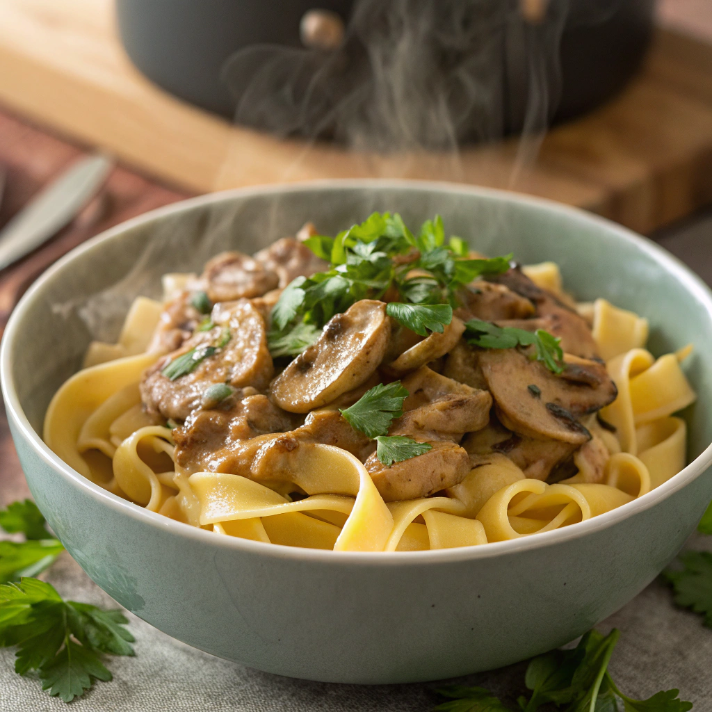 Rich and Creamy Vegetarian Mushroom Stroganoff Vegetarian Mushroom Stroganoff