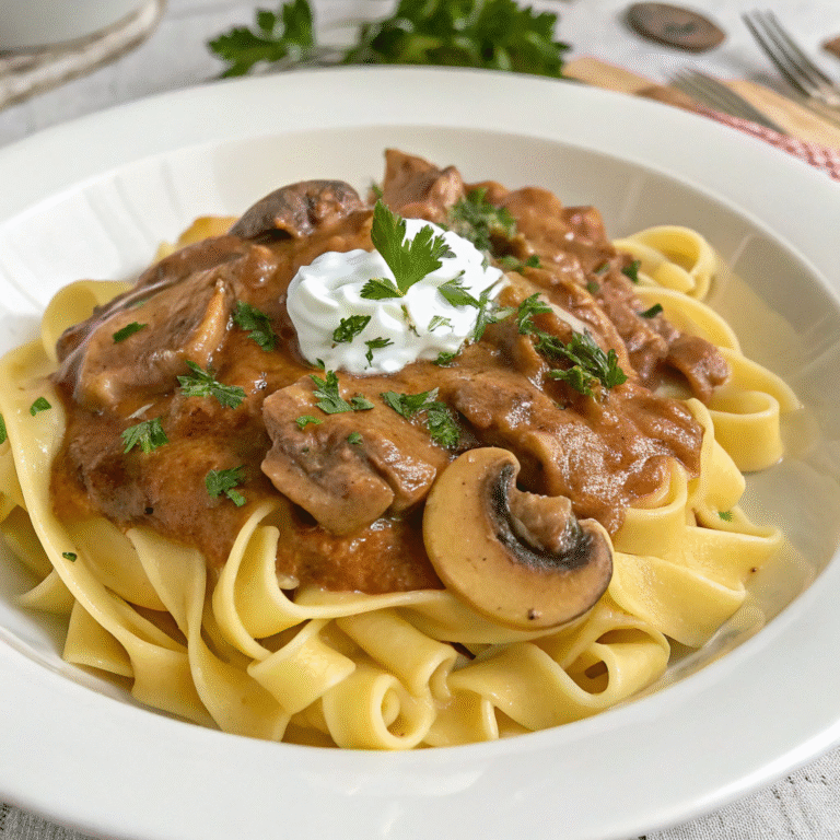 Vegetarian Mushroom Stroganoff