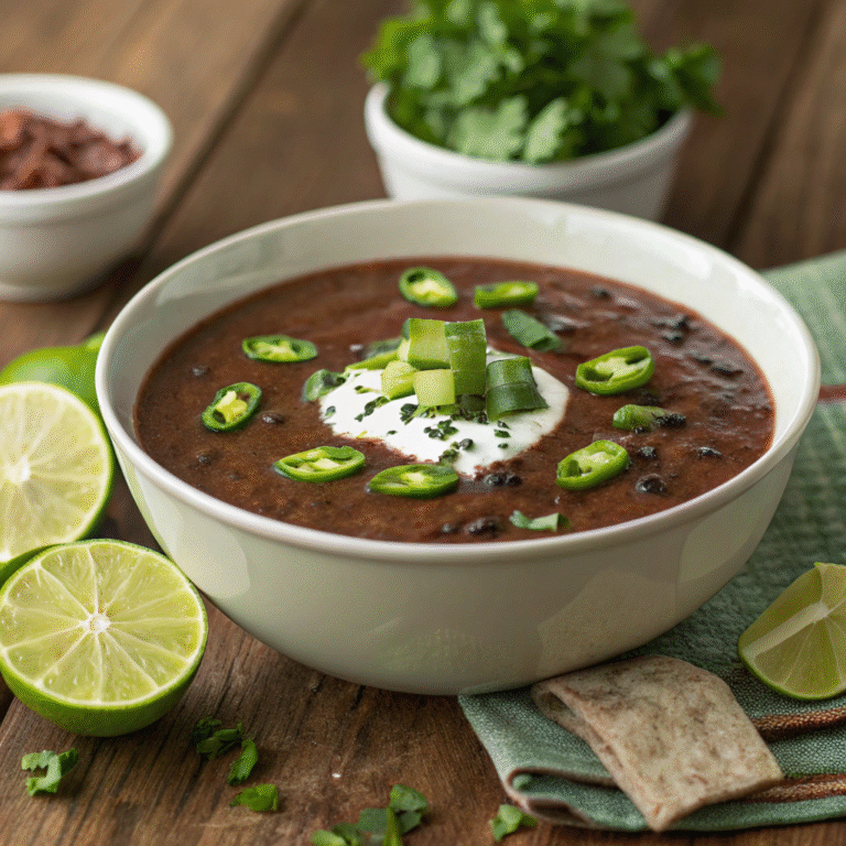 zesty spicy black bean soup