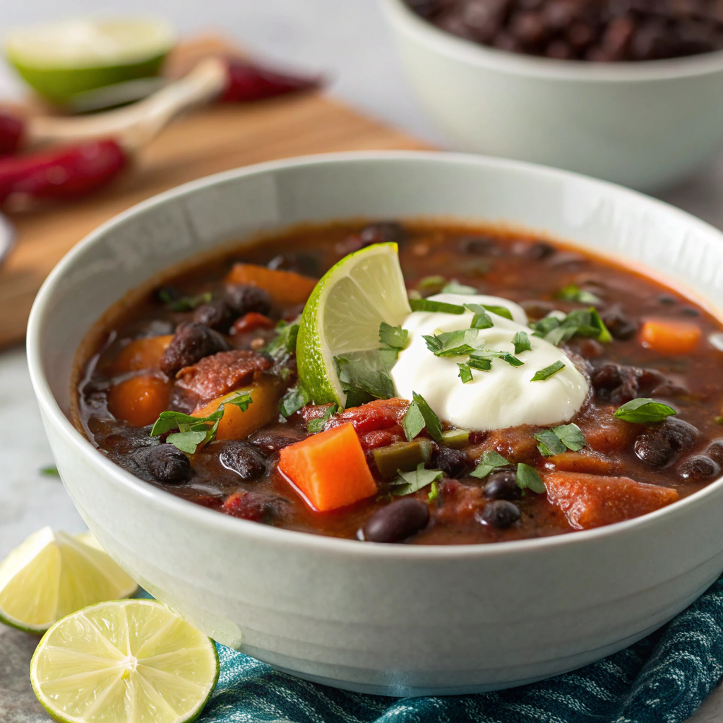 zesty spicy black bean soup