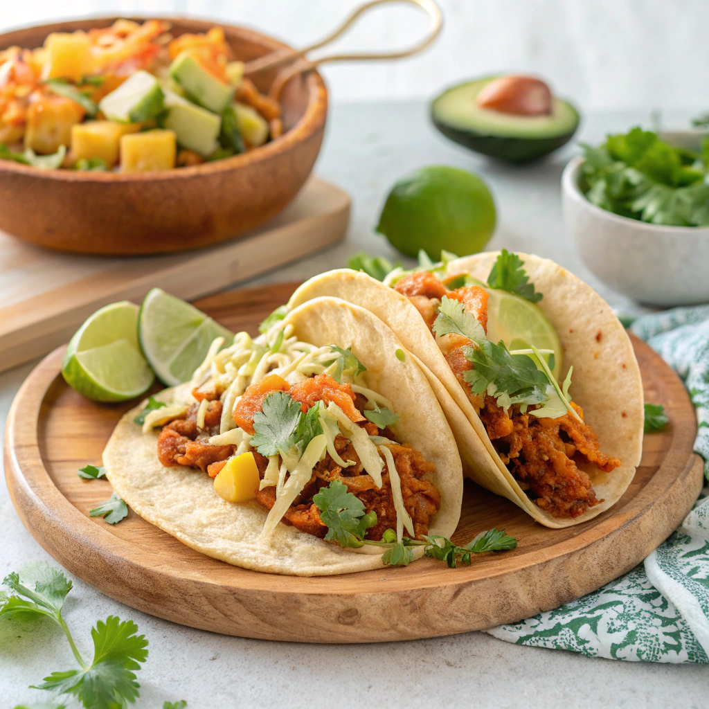 zesty spicy jackfruit tacos