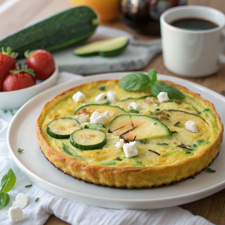 zucchini and feta frittata for