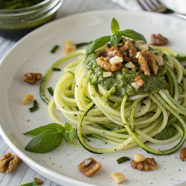 zucchini noodles pesto
