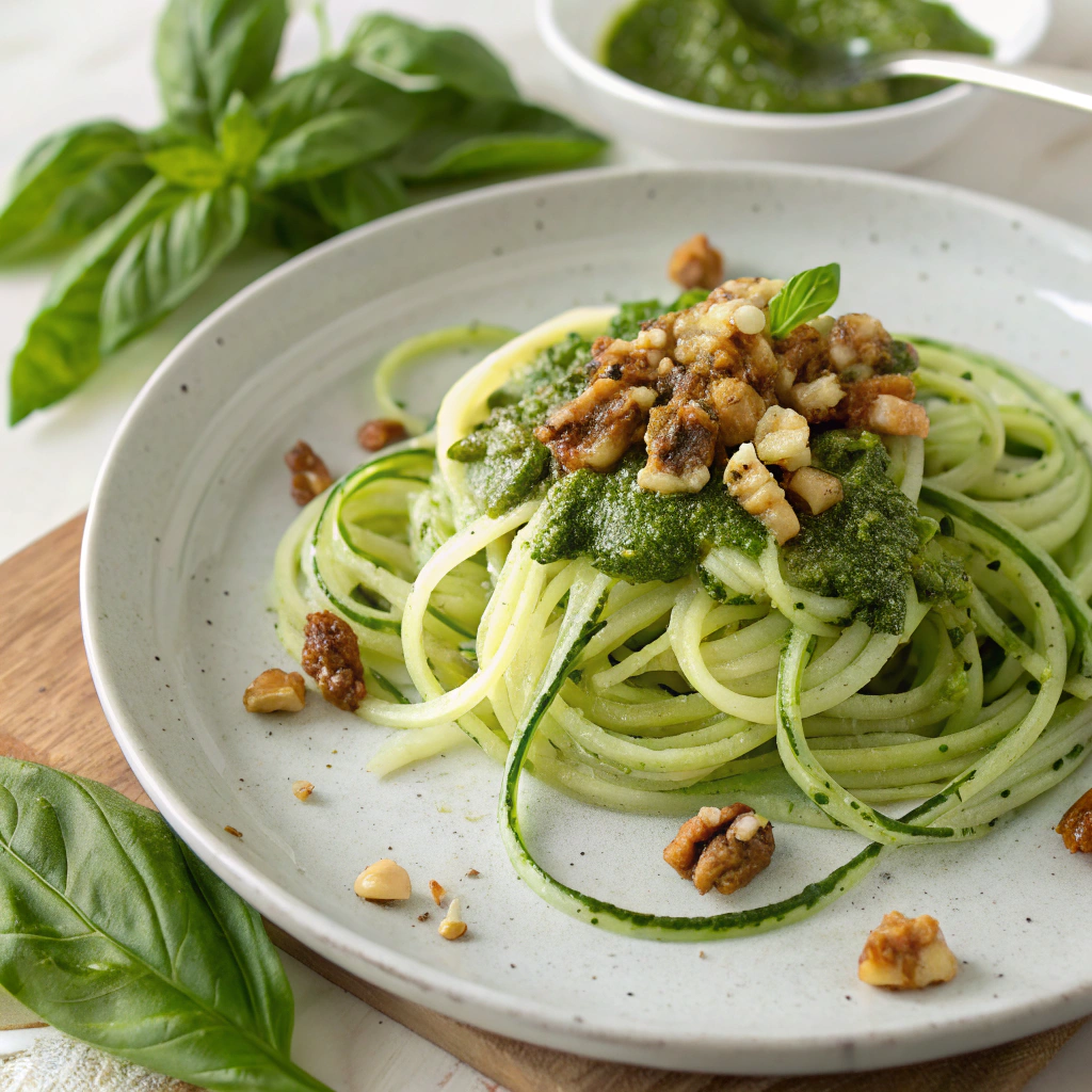 zucchini noodles pesto
