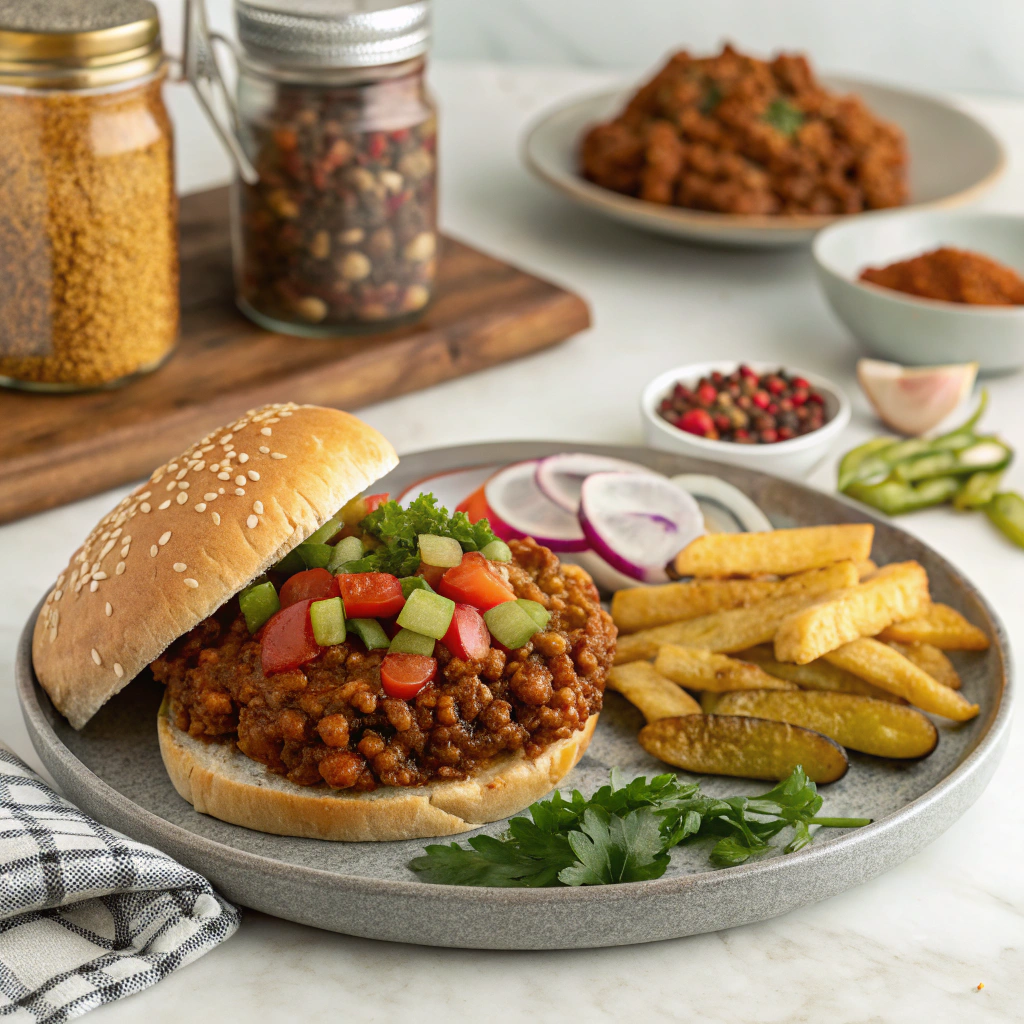 savory vegan sloppy joes