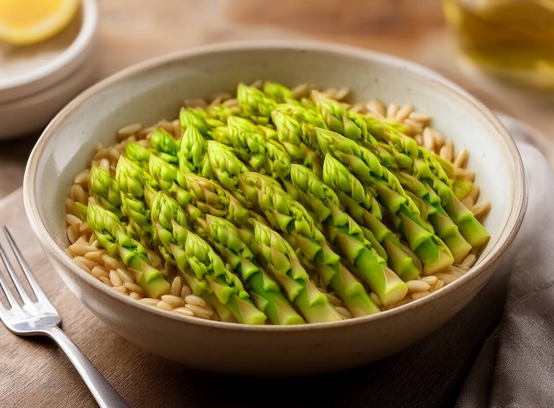 Asparagus and Farro Salad with Zesty Lemon Vinaigrette