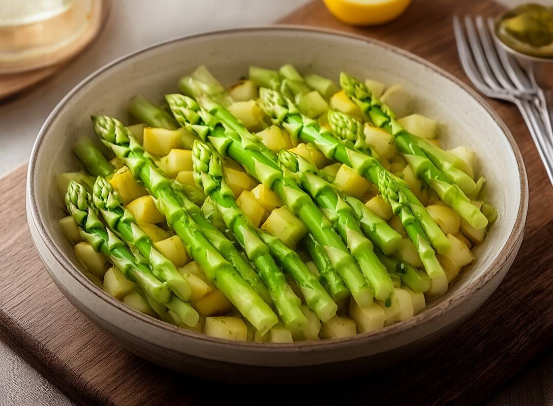 Asparagus and Halloumi Salad with Lemon-Caper Vinaigrette