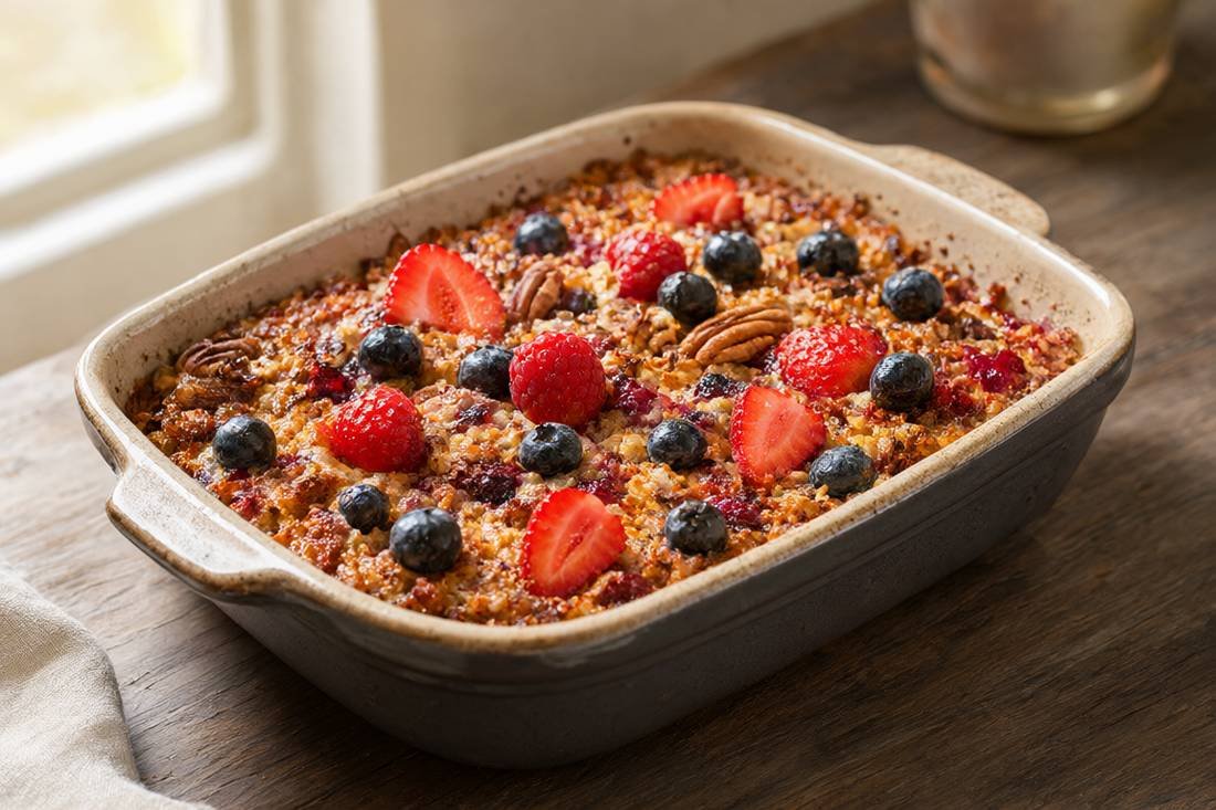 Baked Oatmeal with Berries
