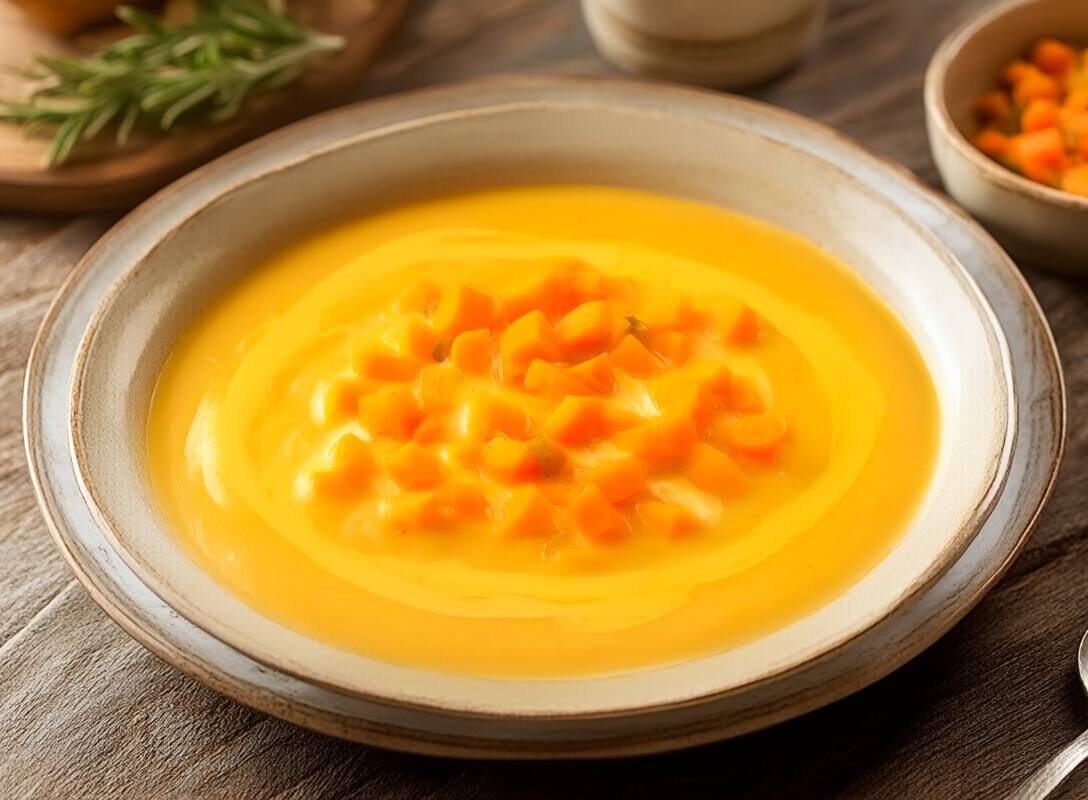 Creamy Carrot Ginger Soup with Coconut Milk