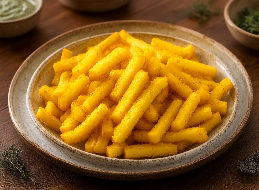 Crispy Polenta Fries with Truffle Aioli Recipe