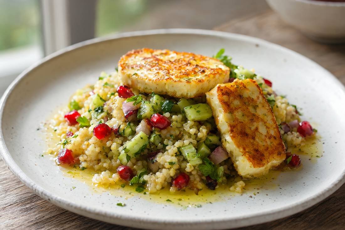 Halloumi and Giant Couscous Salad