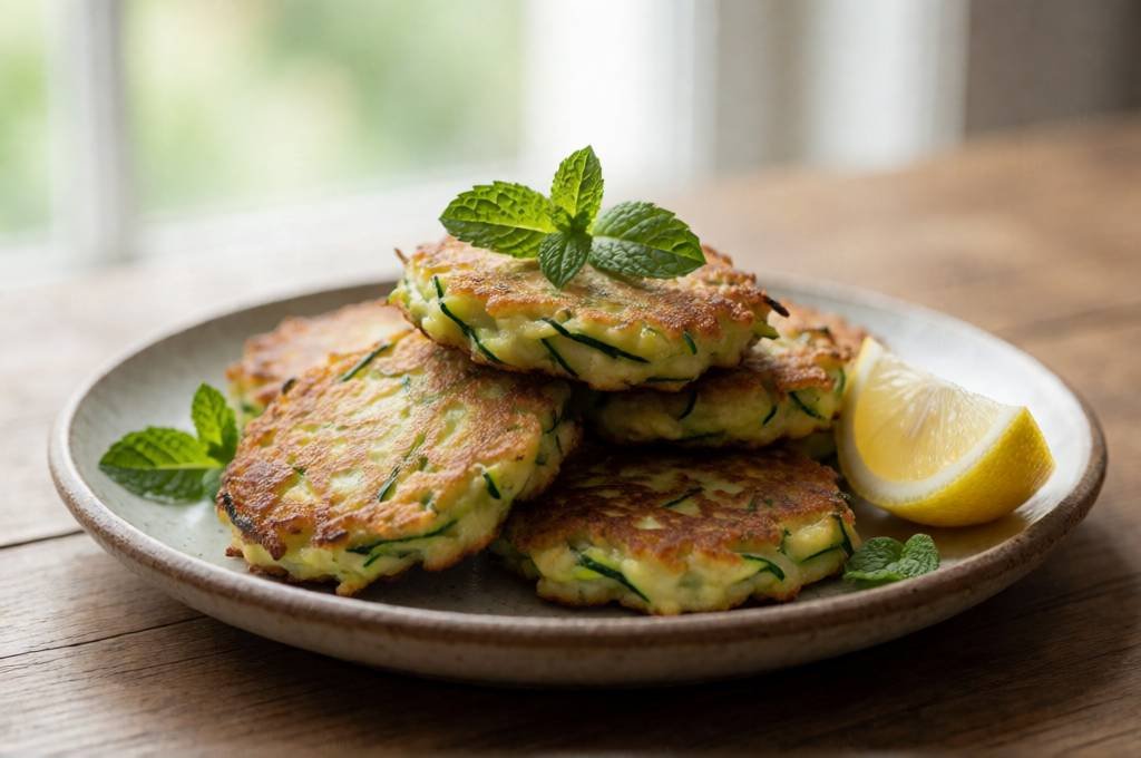 Halloumi and Courgette Fritters