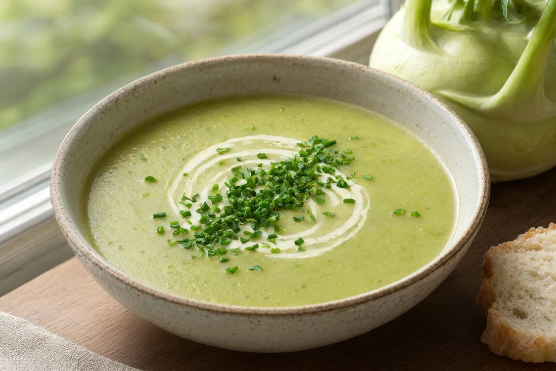 Kohlrabi and Potato Soup