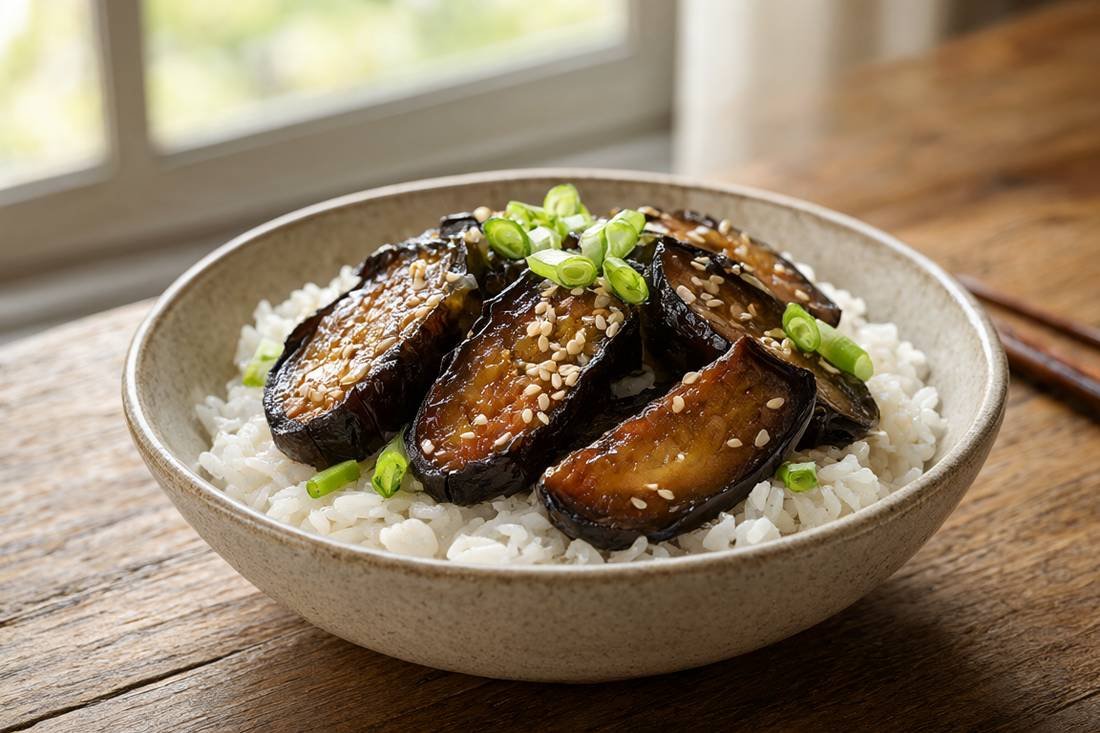 Miso Aubergine Donburi