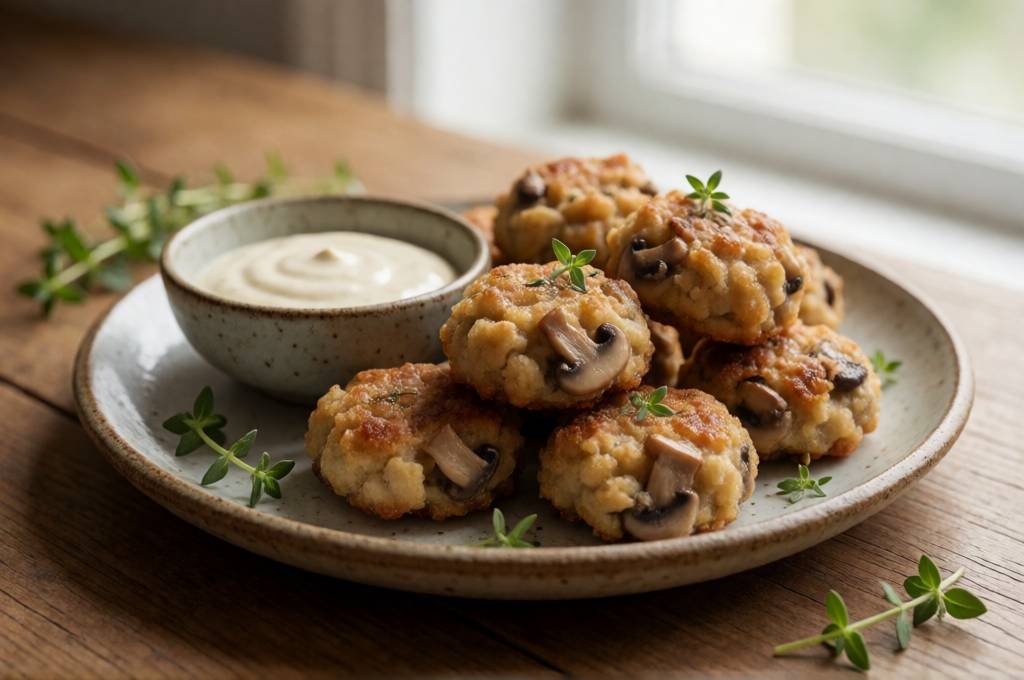 Mushroom and Walnut Nuggets