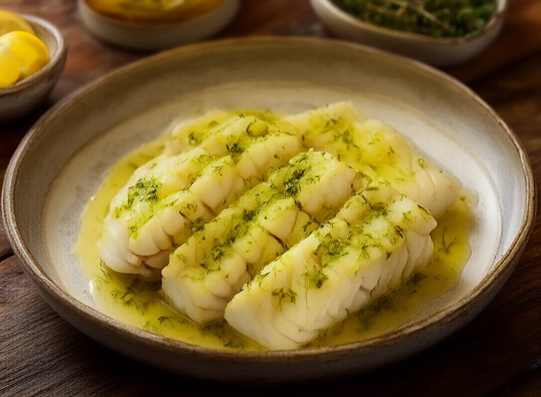 Pan-Seared Cod with Vibrant Lemon Herb Sauce