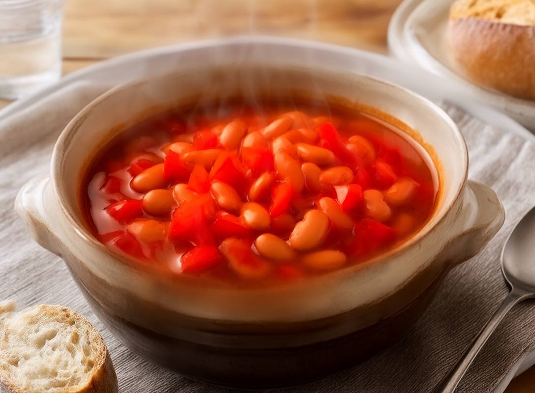 Red Pepper and White Bean Soup, Smoky Roasted
