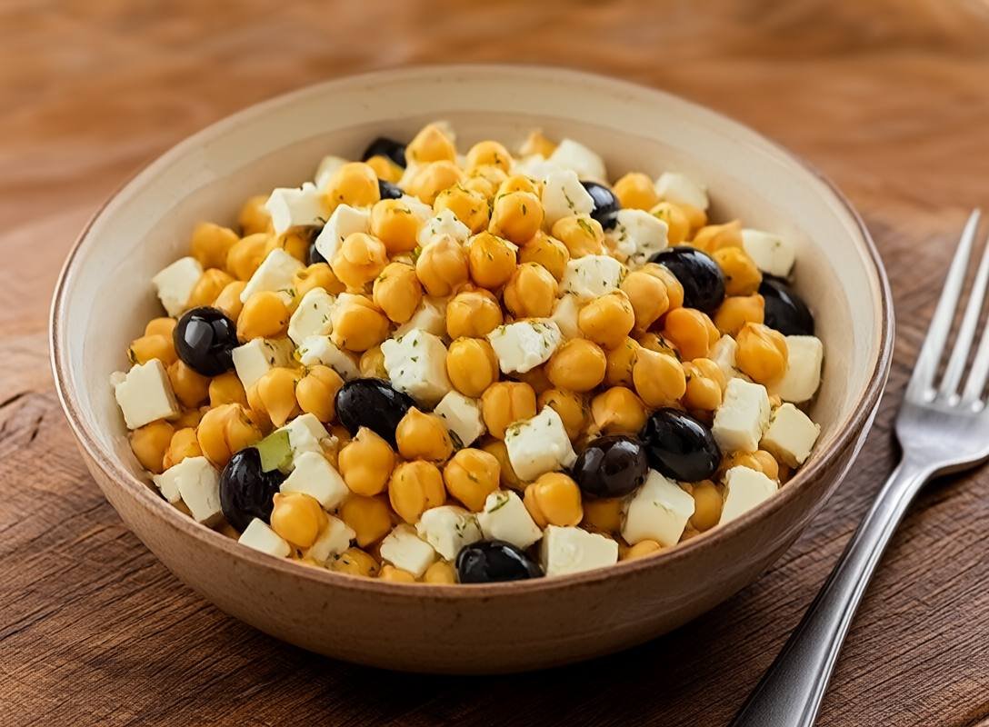 Chickpea, Feta and Olives Greek Salad