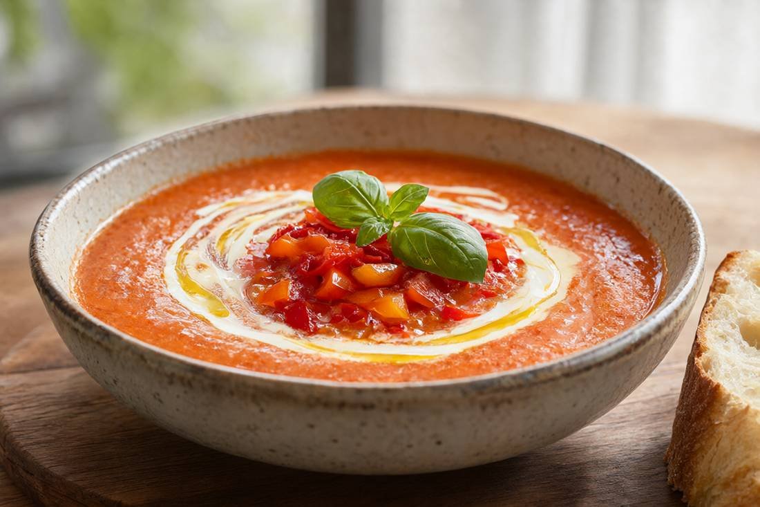 Roasted Red Pepper and Tomato Soup