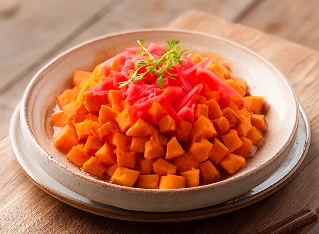 Roasted Sweet Potato Bowls with Pickled Ginger